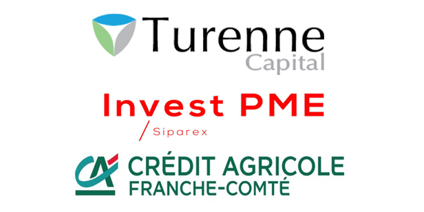 Logo de Turenne capital, Invest PME, Crédit Agricole - Pixee medical